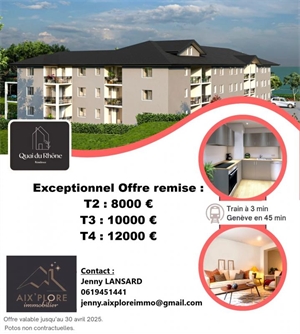 t3 à la vente -   01420  SEYSSEL, surface 67 m2 vente t3 - UBI462638717